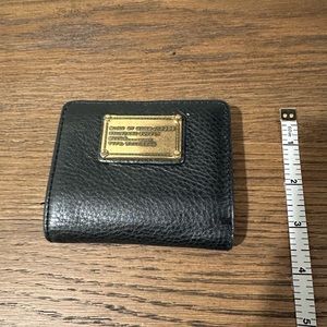 Marc by Marc Jacobs Small Wallet in Grained Black Leather